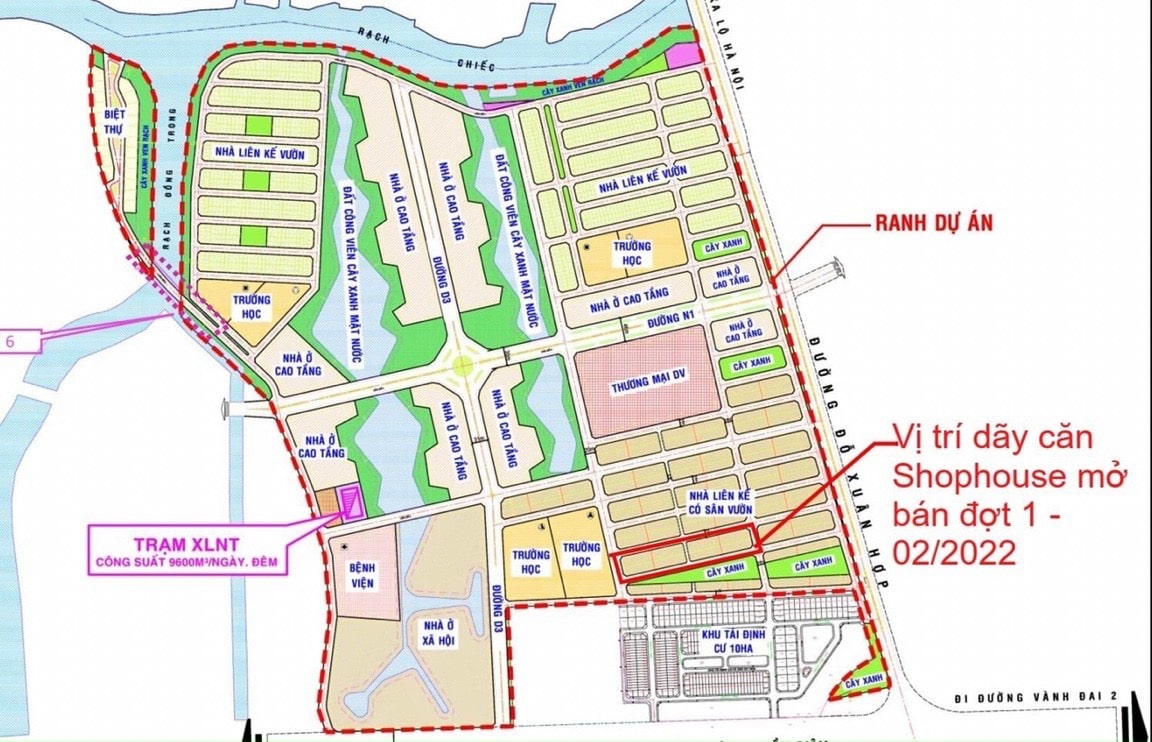 Bản đồ quy hoạch sử dụng đất khu đô thị Sài Gòn - Bình An